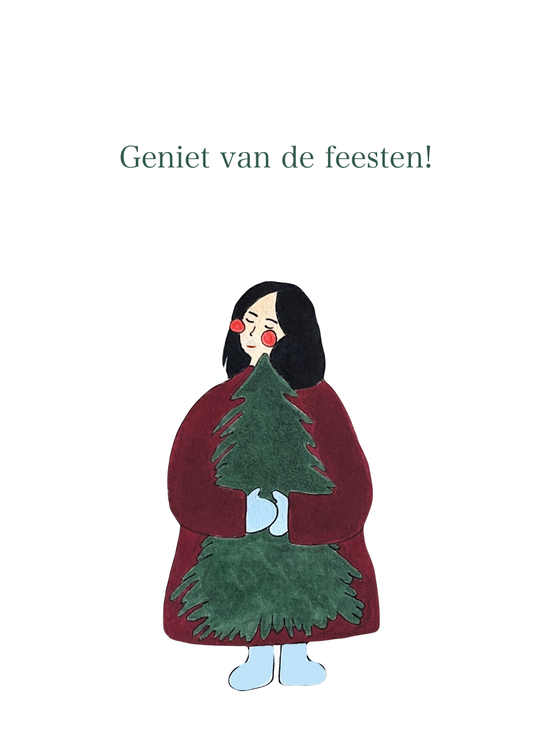 POSTCARD 'Geniet van de feesten!'