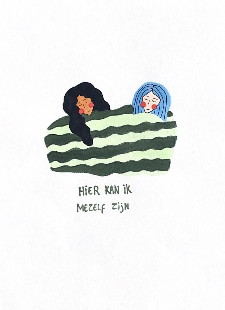 POSTCARD 'Hier kan ik mijzelf zijn'