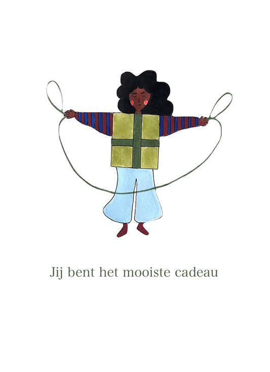 POSTCARD 'Jij bent het mooiste cadeau'