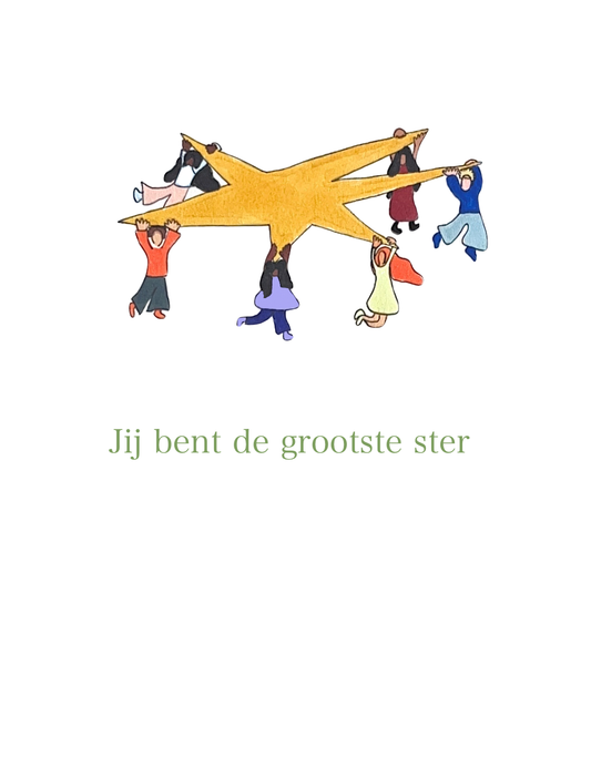 POSTCARD 'Jij bent de grootste ster'