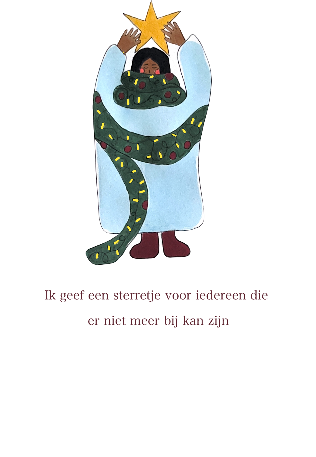 POSTCARD 'Ik geef een sterretje'