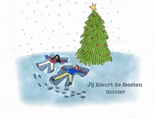 POSTCARD 'Jij kleurt de feesten mooier'