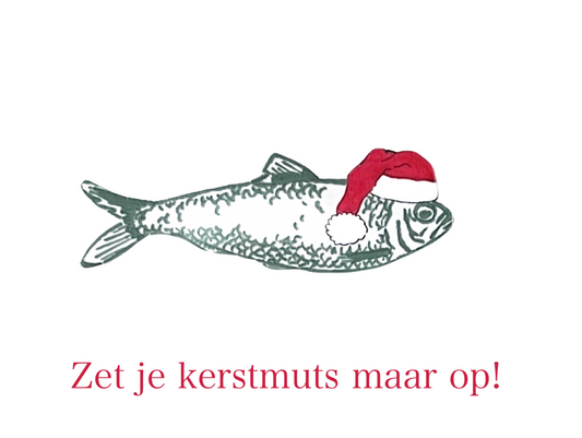 POSTCARD 'Zet je kerstmuts maar op!'