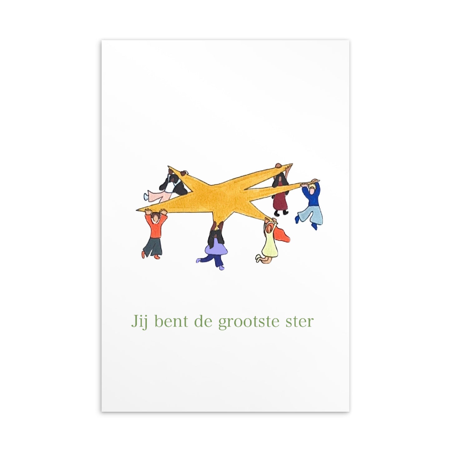 POSTCARD 'Jij bent de grootste ster'